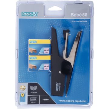 Set pince bébé 58 noir + 4x1000 agrafes