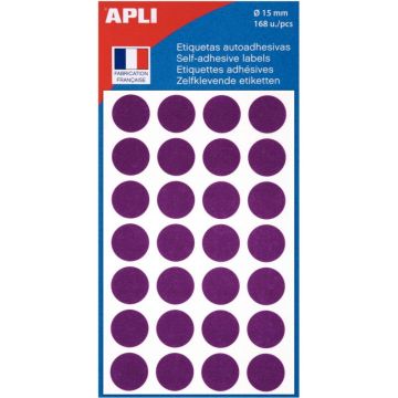 Pochette de 168 pastilles Ø15mm coloris mauve