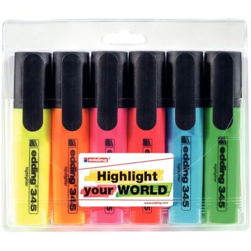Blister de 6 surligneurs 345 assortis