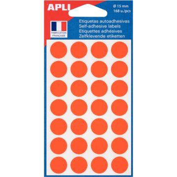 Pochette de 168 pastilles Ø15mm coloris orange