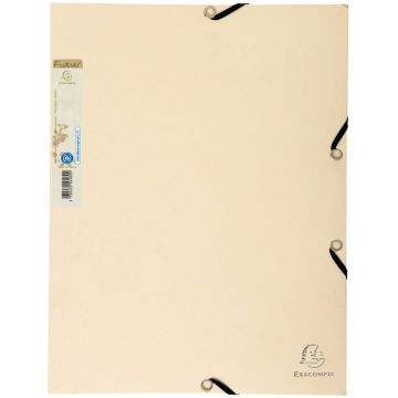 Chemise 3 rabats à élastiques FOREVER en carte recyclée 380g, sable