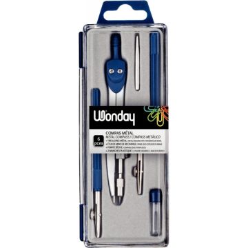 Coffret 6 pièces compas en métal