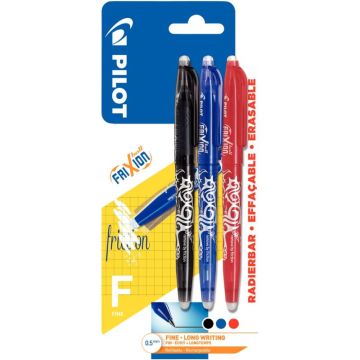 Blister de 3 rollers Frixion Ball standard assortis