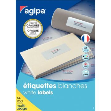 Boîte de 400 étiquettes multi-usage blanc opaque 99,1 x 139 mm