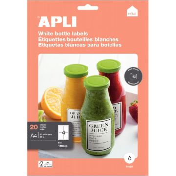 Pochette de 80 étiquettes photo mat Jet  encre  80x120mm