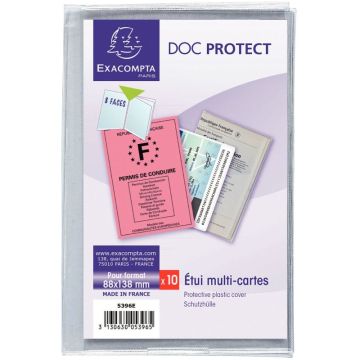 Etui multi-cartes 4 volets en PVC