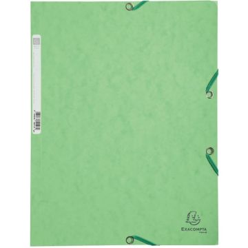Chemise 3 rabats à élastiques en carte lustrée 400g, vert
