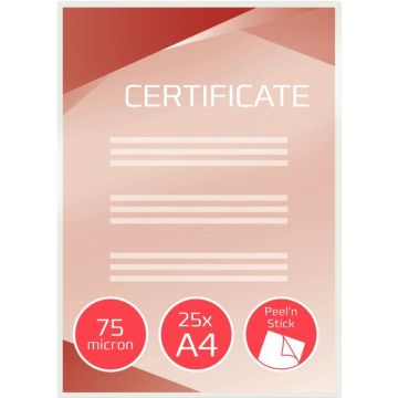 Paquet de 25 pochettes de plastification GBC Peel'n Stick