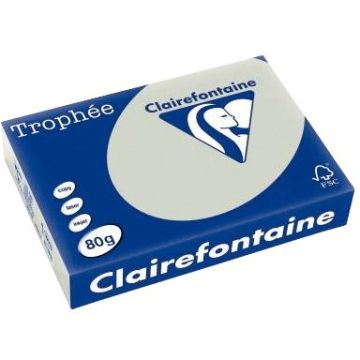 Ramette de 500 feuilles format A4 80g gris acier CLAIREFONTAINE