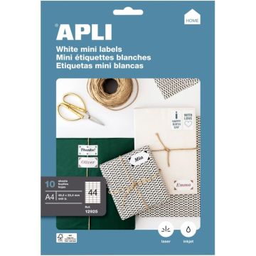 Pochette de 440 étiquettes multi-usages blanches 48,5x25,4mm