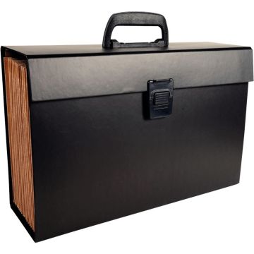 Valisette trieur en carte 20 compartiments, noir