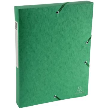 Boite de classement Exabox Scotten en carte lustrée, dos 40 mm, vert
