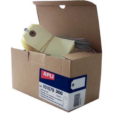 Boite de 300 étiquettes américaines avec fil de fer 100x51mm