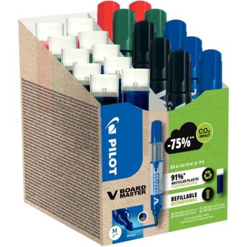 Pack de 10 marqueurs V-Board Master + 10 recharges assorties