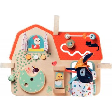 Panneau d'activités en bois, la ferme