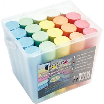 Seau de 20 craies O' Color pastels