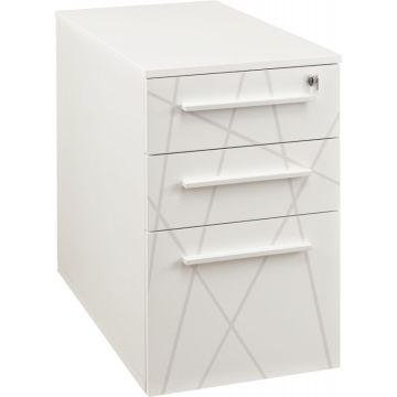 Caisson bout de bureau L42xH71xP60cm blanc graphic SUNDAY