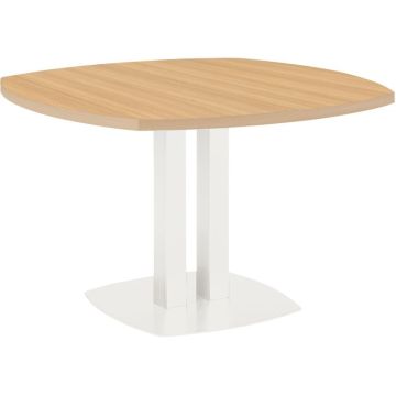 Table de réunion piètement double colonne Sunday L115xH75xP115cm chêne