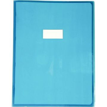 Protège-cahier cristal 24 x 32 cm 22/100 coloris bleu