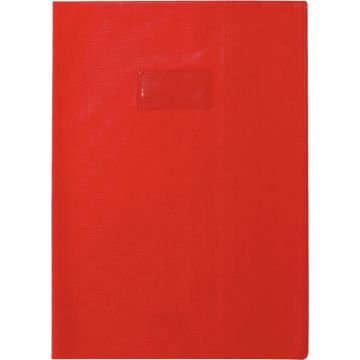 Paquet de 10 protège-cahiers avec rabats épaisseur 22/100ème 21 x 29,7 cm coloris rouge