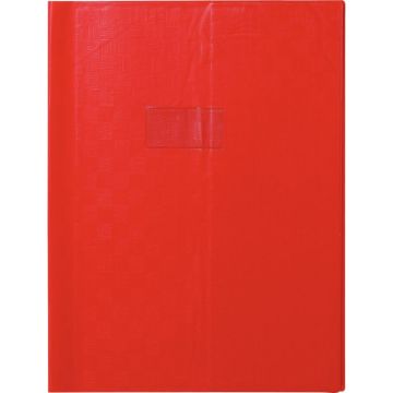 Paquet de 10 protège-cahiers avec rabats épaisseur 22/100ème 24 x 32 cm coloris rouge