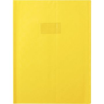 Paquet de 10 protège-cahiers avec rabats épaisseur 22/100ème 24 x 32 cm coloris jaune