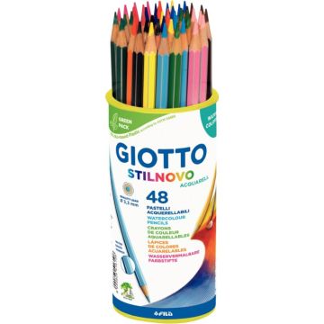 Pot de 48 crayons de couleurs Stilnovo Aquarellable assortis
