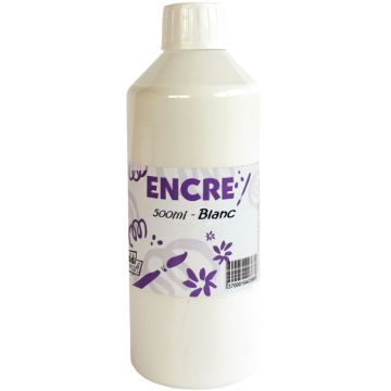Flacon 500ml d'encre à dessiner, blanc