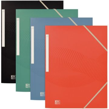 Chemise 3 rabats à élastiques OSMOSE RECYC+ en polypropylène recyclé, coloris assortis