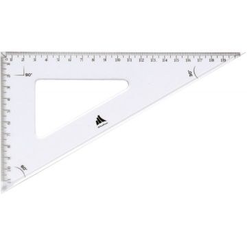 Equerre cristal 21cm 60° graduation à 0