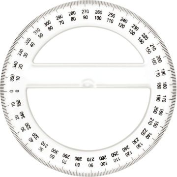 Rapporteur cristal 360° 12cm