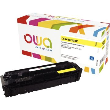 Cartouche laser compatible HP 203X jaune haute capacité