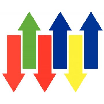 Lot de 6 flèches en PVC longueur 36.5cm