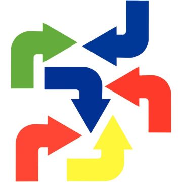 Lot de 6 flèches en PVC recourbées