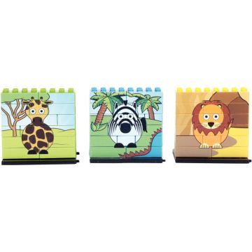 Lot de 6 puzzles UP 14 pièces, les animaux de la savane