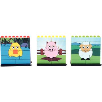 Lot de 6 puzzles UP 14 pièces, les animaux de la ferme