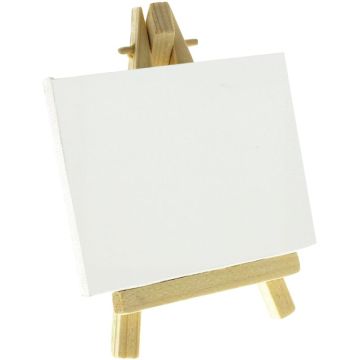 Toile à peindre sur chevalet en bois