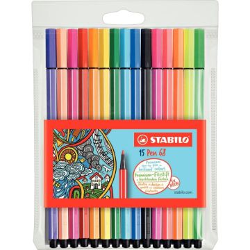 Blister de 15 feutres Pen 68 dont 5 fluos