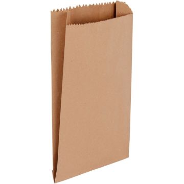 Paquet de 100 sacs kraft brun 24+6x42cm sans poignée