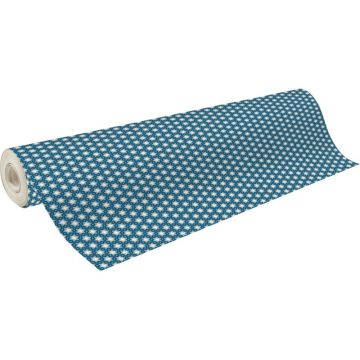Rouleau papier cadeau  bleu et flocons dimension 50m x 0,70m