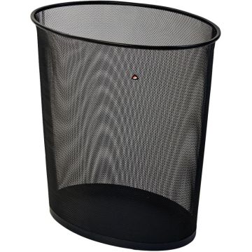 Corbeille à papier MESH 40L en métal noire