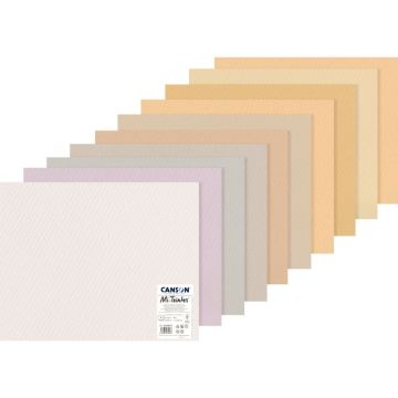 Paquet de 10 feuilles mi-teintes 50x65cm coloris pastels
