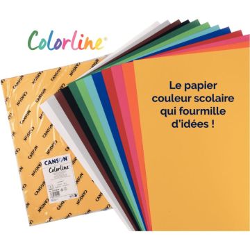 Paquet de 25 feuilles Colorline 50x65cm 150g assortis