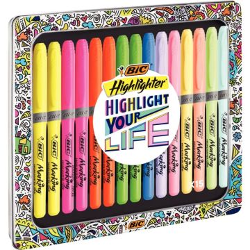 Boîte de 15 surligneurs My Highlighter assortis
