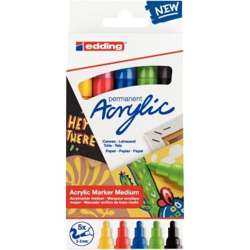 Boîte de 5 marqueurs peinture E-5100 basic