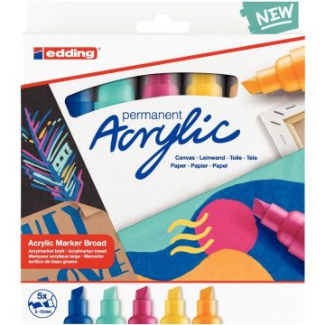 Boîte de 5 marqueurs peinture E-5000 Abstract