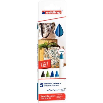 Boîte de 5 marqueurs textile E-4600 froides