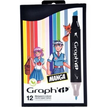 Pochette de 12 marqueurs Graph'it Manga
