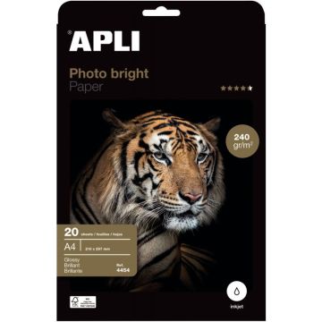 Pochette de 20 feuilles APLI format A4 brillant 240g