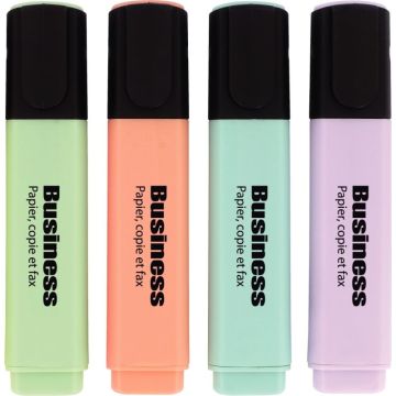Pochette de 4 surligneurs Business pastels assortis